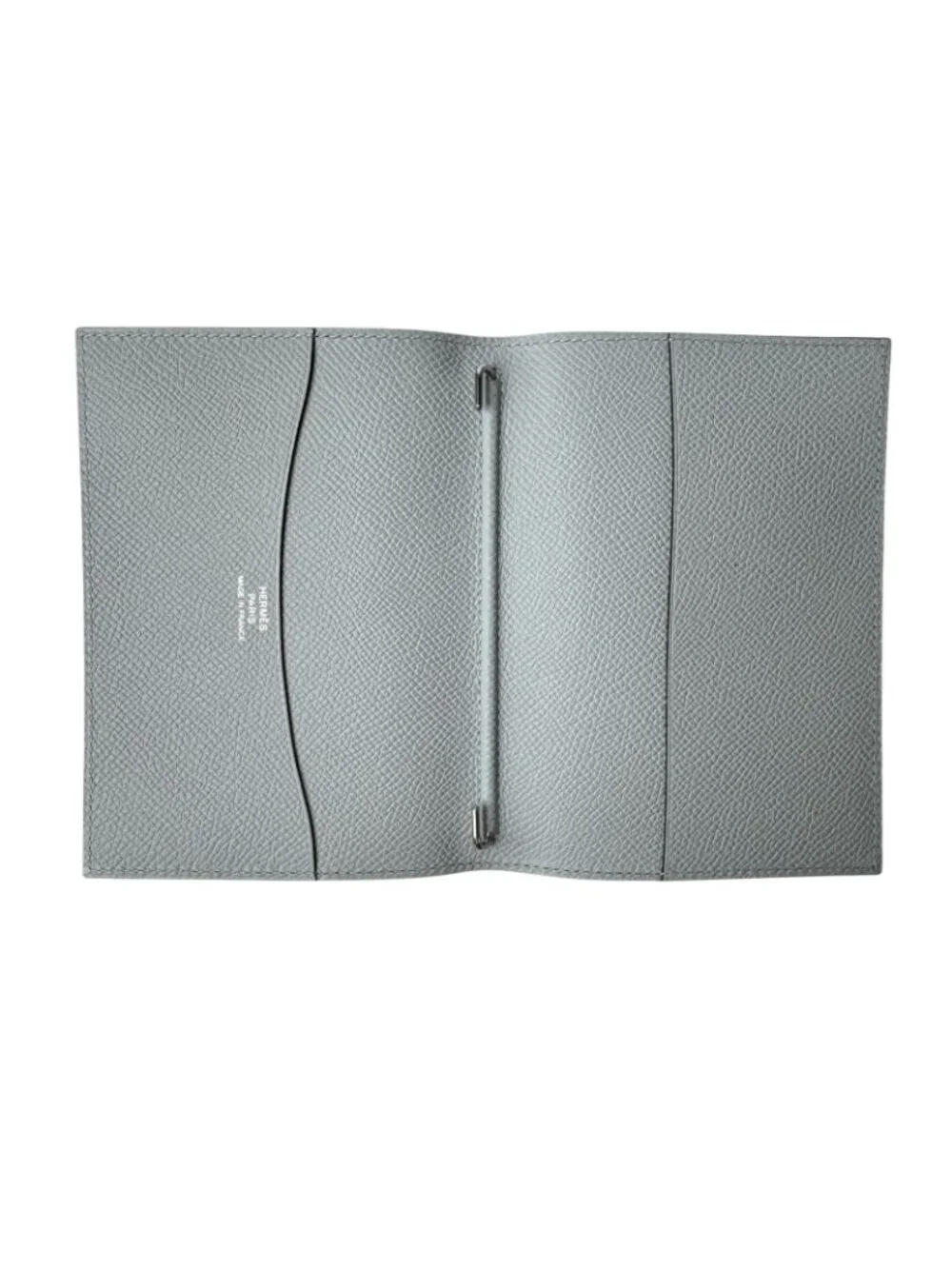 Hermes Agenda GM Notebook Cover Silver Epsom